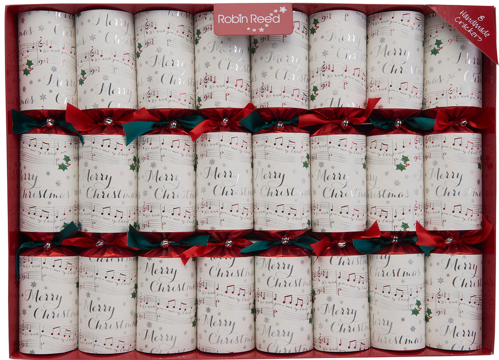 8 x 14" Handmade Christmas Crackers by Robin Reed - Jingle Bells containing musical handbells - 72108