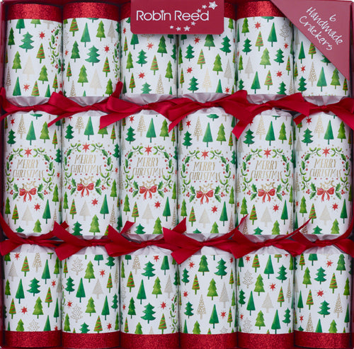 6 x 12" (30cm) Handmade Christmas Cracker by Robin Reed - MERRY CHRISTMAS TREE - 61743