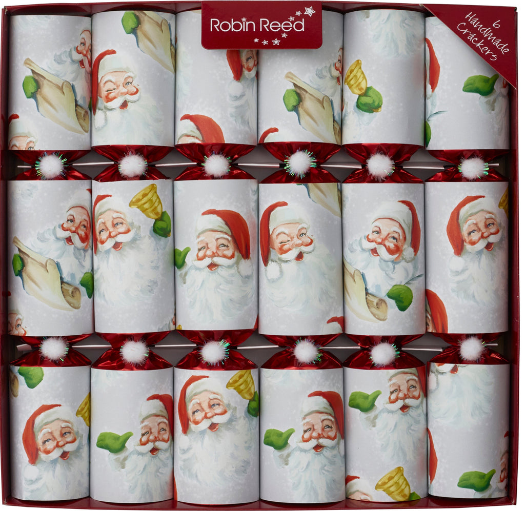 Copy of 6 x 13" (33cm) Handmade Racing Retro Santa with foil Christmas Crackers by Robin Reed - 72235