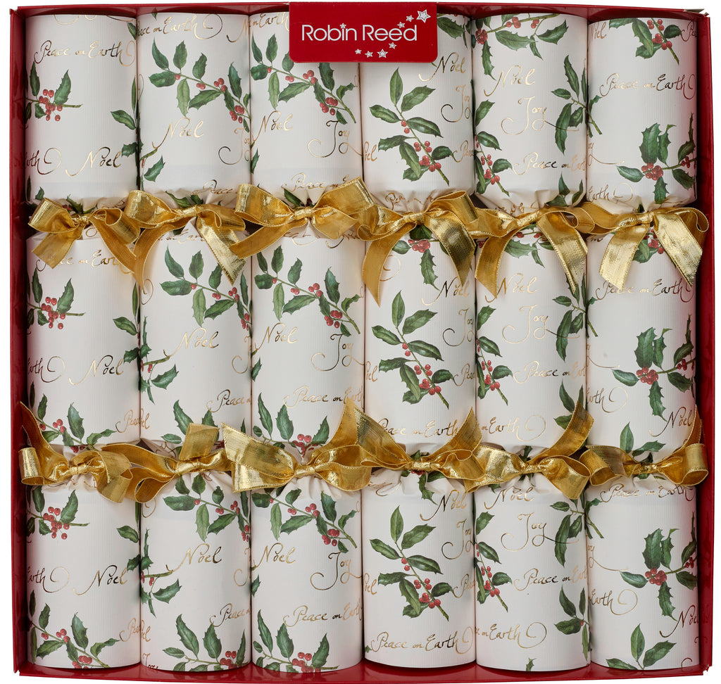 6 x 14" (35cm) Handmade Luxury Christmas Cracker by Robin Reed - Joy Holly - 82217