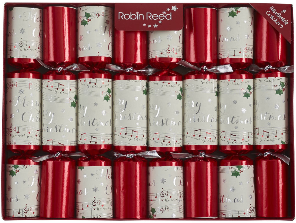 Robin Reed Handmade Christmas Crackers 8 x 10" - containing musical whistles - 51908