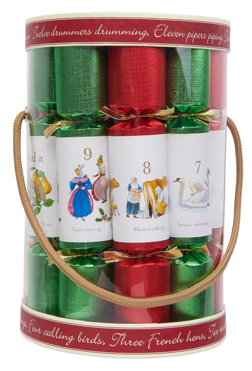 12 x 10" handmade Christmas Crackers by Robin Reed - Red Green 12 Days of Christmas - 52114