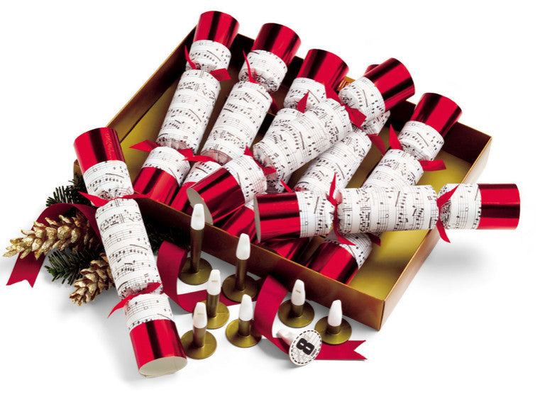 Robin Reed Handmade Christmas Crackers 8 x 10" - containing musical whistles - 588