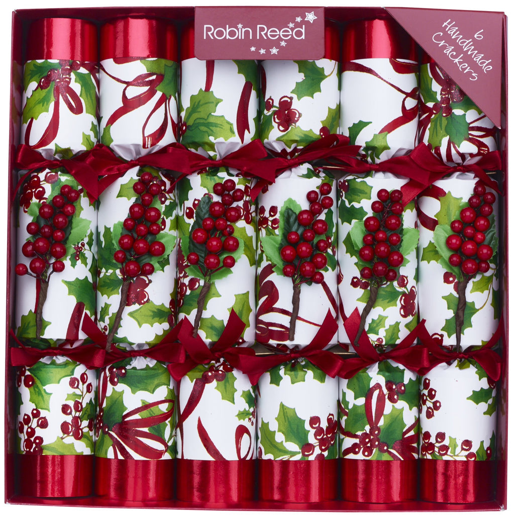 6 x 12" (30cm) Luxury Handmade Christmas Crackers by Robin Reed - Winter Berry (6012)