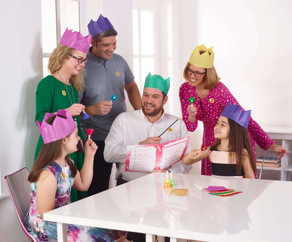 8 x 14" Handbells Musical christmas crackers by Robin Reed contains