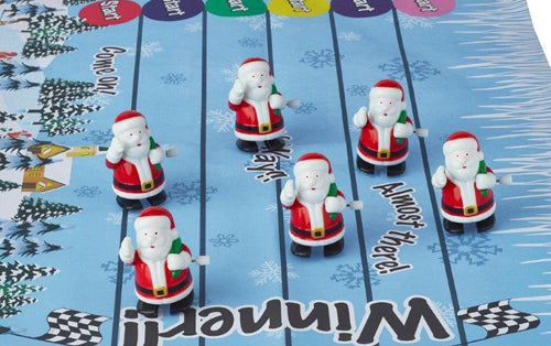 6 x 13" (33cm) Handmade Racing Santa with foil Christmas Crackers by Robin Reed - CCS1802